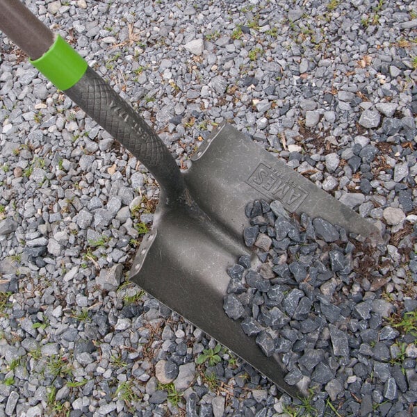 AMES 9 3/4" Tempered Steel Square Point Shovel with Comfort Step, 48" Fiberglass Handle, and Cushion End Grip 10000-07556 - 2/Case