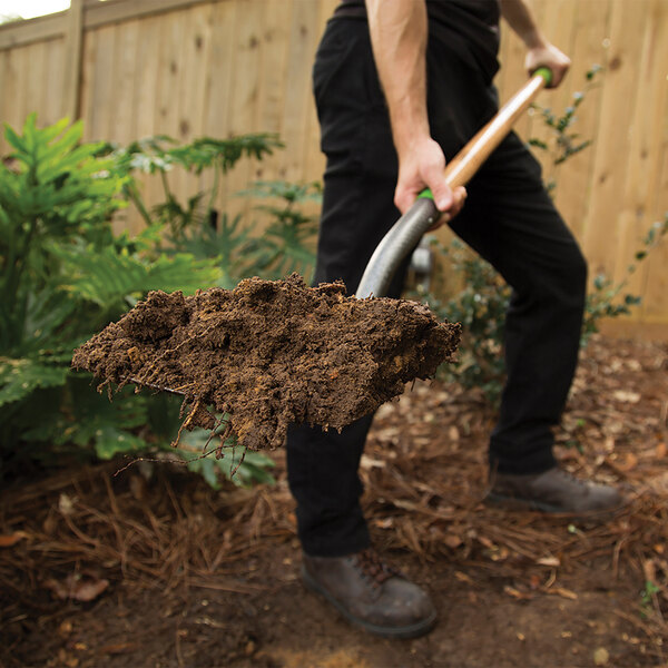 AMES 9 3/4" Tempered Steel Square Point Shovel with Comfort Step, 48" Fiberglass Handle, and Cushion End Grip 10000-07556 - 2/Case