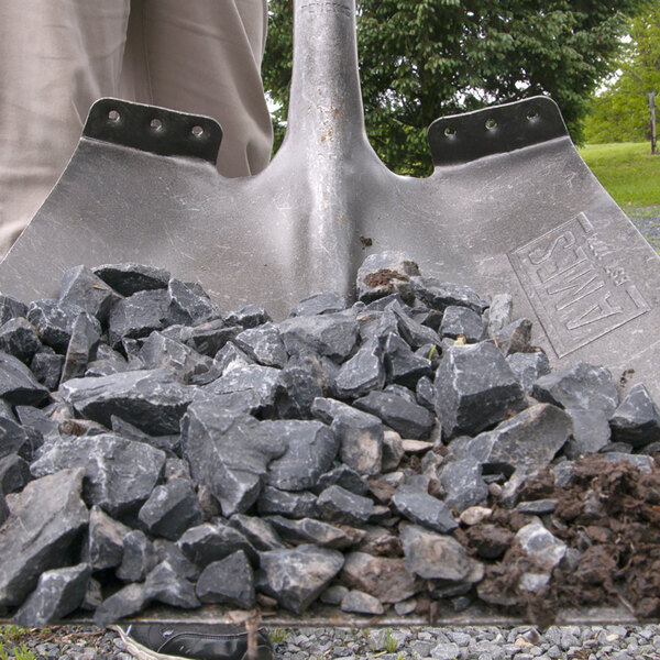 AMES 9 3/4" Tempered Steel Square Point Shovel with Comfort Step, 48" Fiberglass Handle, and Cushion End Grip 10000-07556 - 2/Case