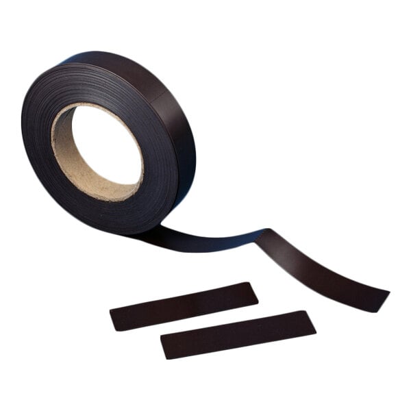 1" Pre-Scored Magnetic Label Holder for Steel Shelving - 50' Roll