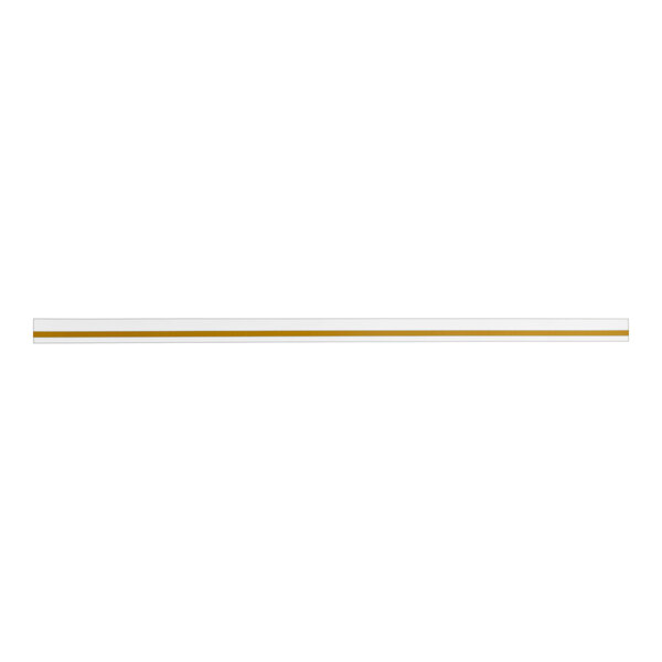 A 2-inch by 48-inch white slip strip label holder with a gold accent, sold in a case of six.