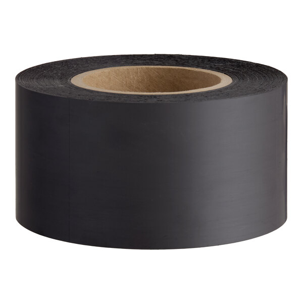 A roll of 3-inch pre-scored magnetic label holder for steel shelving.