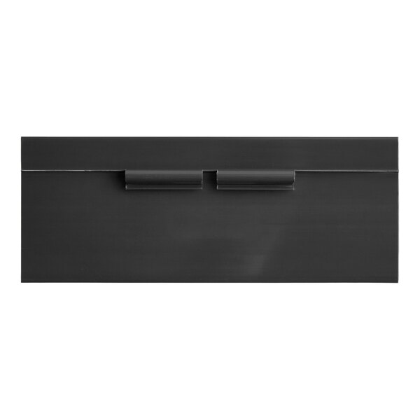 A gray snap-on decking label holder measuring 3 inches by 8 inches.