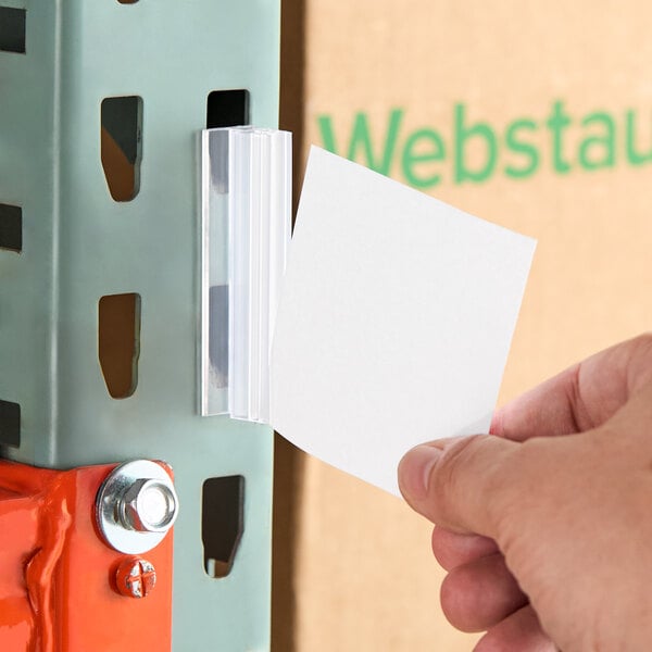 1" x 3" Clear Adhesive Label Holder - 10/Case