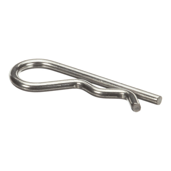 A stainless steel hairpin cotter pin for securing fasteners.