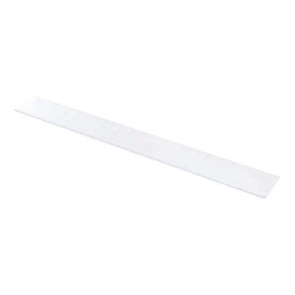 A long, rectangular white cutting board.