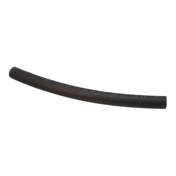 A black pump drain hose with a 1/4 inch inner diameter and 6.25 inch length.