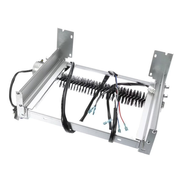 A Turbo Air Refrigeration P0100C2520 condenser cleaner assembly with a motor, frame, and brush.