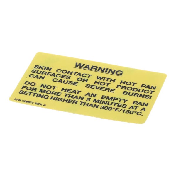 Groen 128671 Label, Warning, Hot Surface