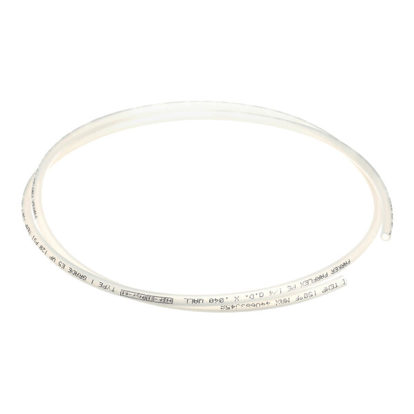 A white plastic tube with a 1/4 inch outer diameter and 48 inch length.