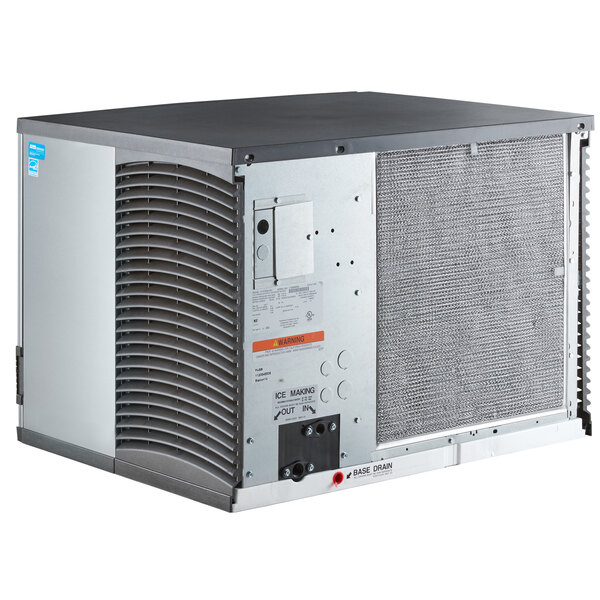 A commercial air-cooled ice machine designed for producing half dice cube ice.