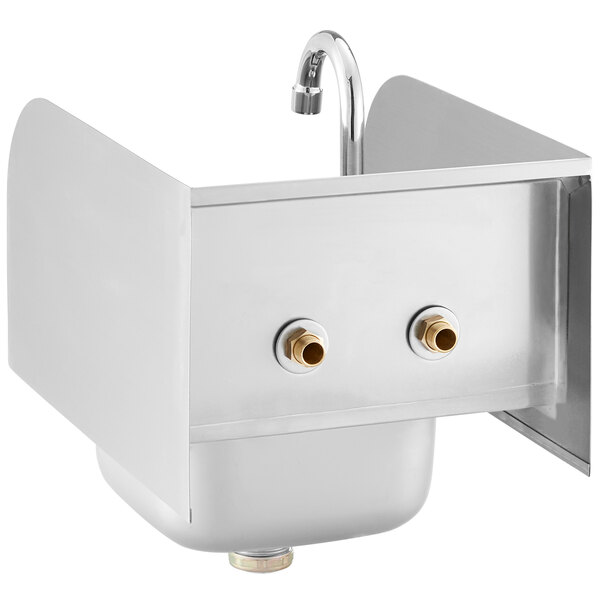 STEELTON 12X16" HAND SINK W/ FAUCET & SIDE SPLASHS