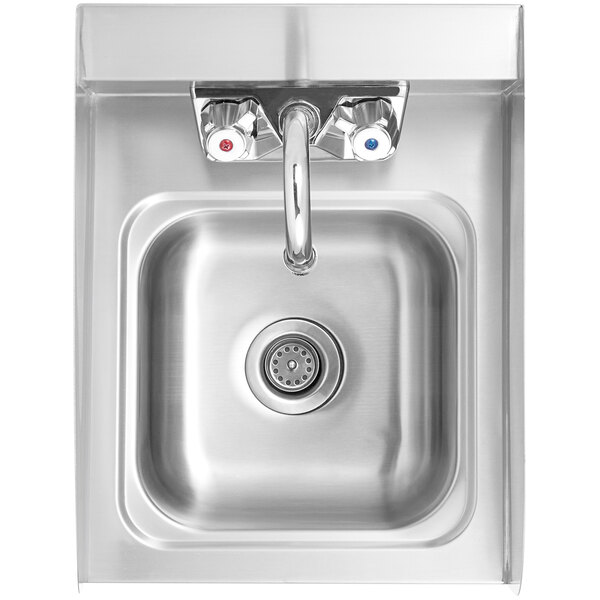STEELTON 12X16" HAND SINK W/ FAUCET & SIDE SPLASHS