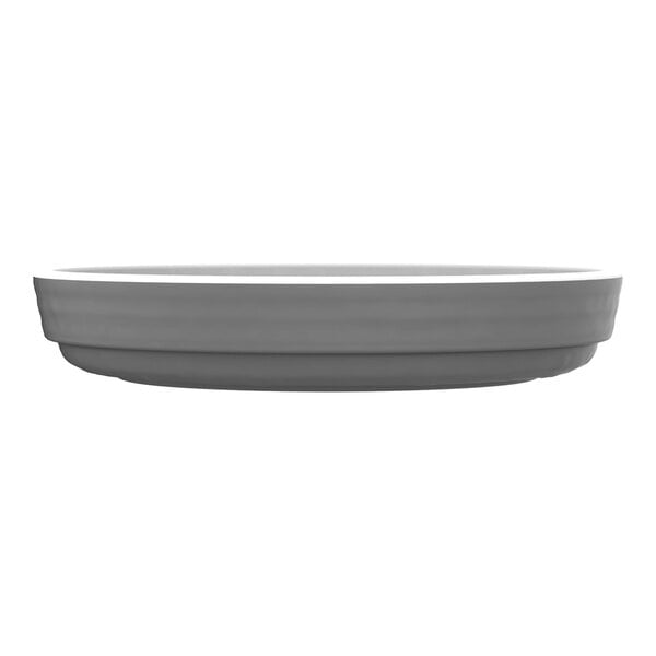 GET Roca Balance 5" Round Gray Melamine Plate - 48/Case