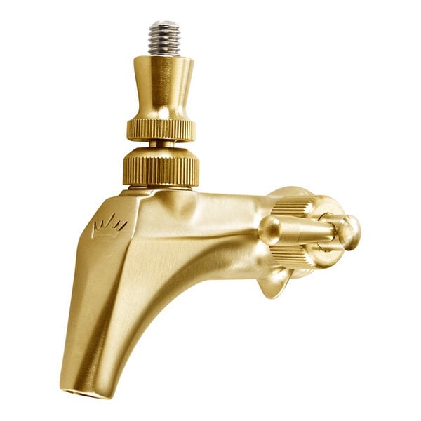 Krowne BC-856 MasterTap Premium 304 Stainless Steel Satin Brass Finish Flow Control Dispensing Faucet