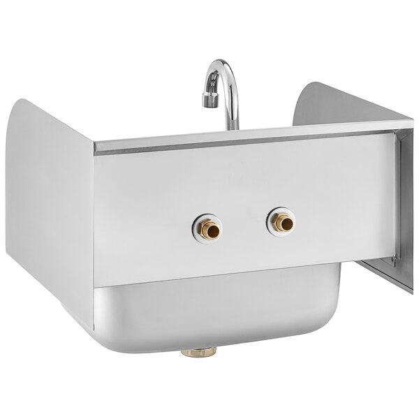 STEELTON 17X15" HAND SINK W/ FAUCET & SIDE SPLASHS