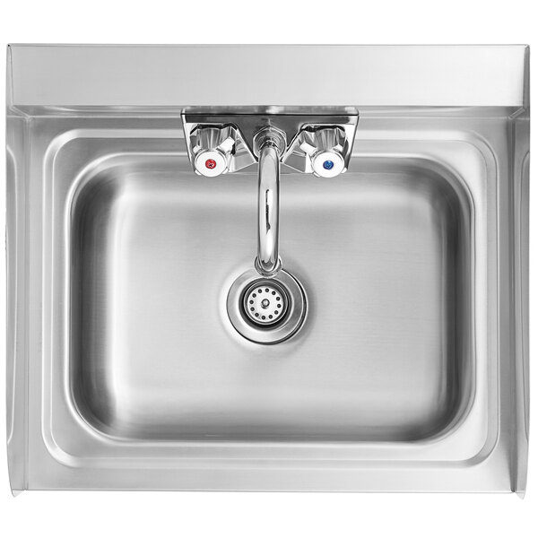 STEELTON 17X15" HAND SINK W/ FAUCET & SIDE SPLASHS