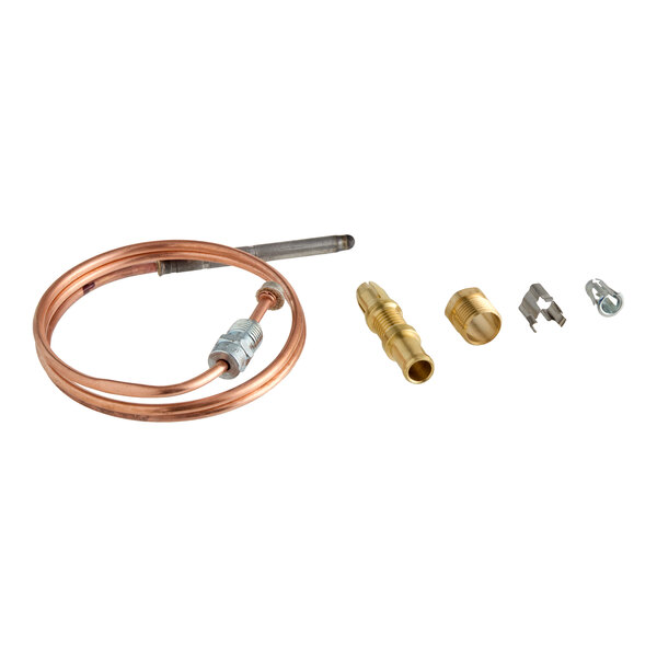 A 24-inch snap-fit thermocouple with copper tubing and various brass and metal fittings.