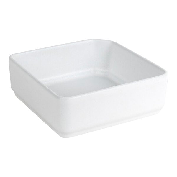 Smart Buffet Ware by Front of the House 9" White Square Coated Aluminum Bowl for Eco Box System