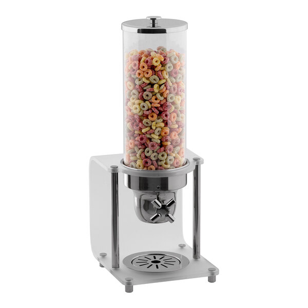 Smart Buffet Ware Hi-Line by Front of the House 1 Gallon Stainless Steel Single Canister Dry Food Dispenser BDI023MUM18