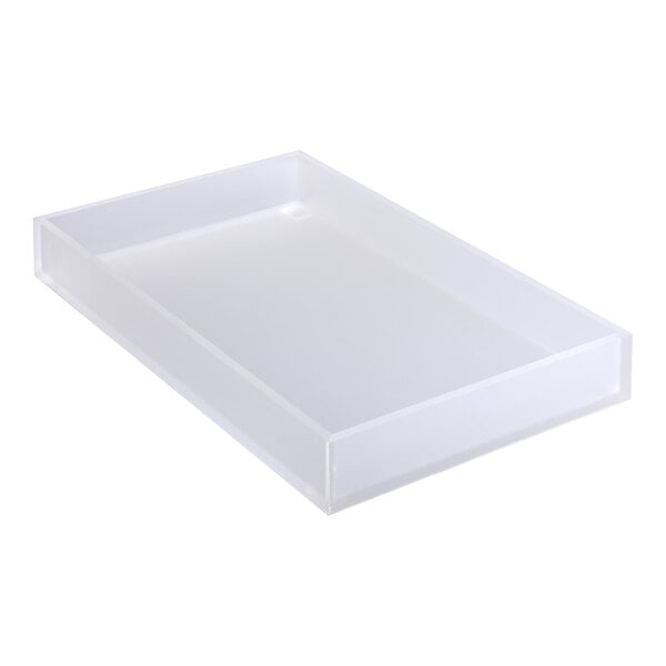 Smart Buffet Ware T-Collection by Front of the House 20 3/4" x 12 3/4" x 3" Full Size Frosted Acrylic Ice Tray