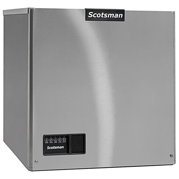 A stainless steel Scotsman water-cooled medium cube ice machine.