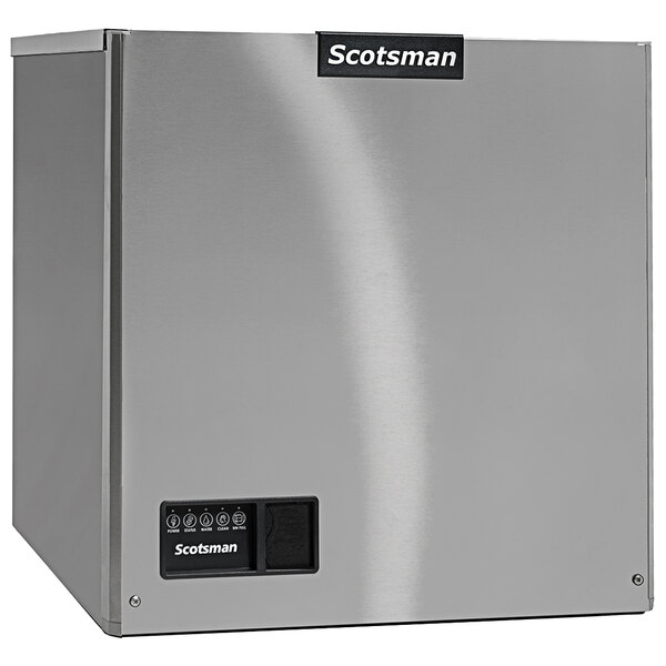 A stainless steel Scotsman water-cooled medium cube ice machine.