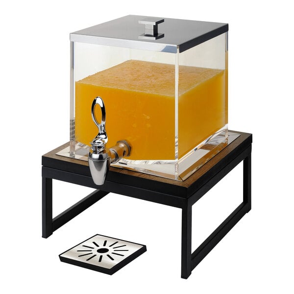 Smart Buffet Ware T-Collection by Front of the House 1.75 Gallon Square Stainless Steel Beverage Dispenser BDI012MUM18