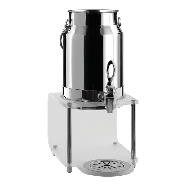 Smart Buffet Ware Hi-Line by Front of the House 1 Gallon Stainless Steel Milk Dispenser with Ice Core BDI015MUM18