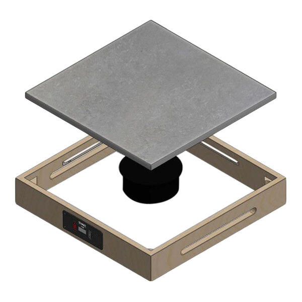 Smart Buffet Ware StellarVolt by Front of the House BTR042NAM18 Eco Box System Battery-Operated Induction Warmer with Gray Platform