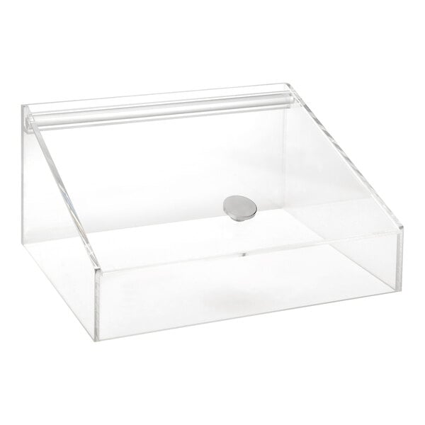 A clear plastic flip cover designed for 1/2 size trays.