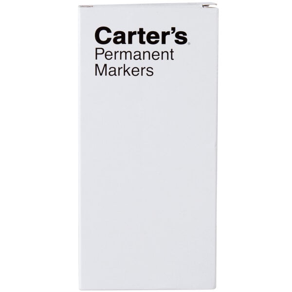 A box of Carter's permanent markers.