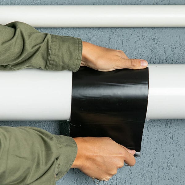 Flex Seal Flex Tape 4" x 5' Black Rubberized Waterproof All-Purpose Tape TFSBLKR0405 - 4/Case