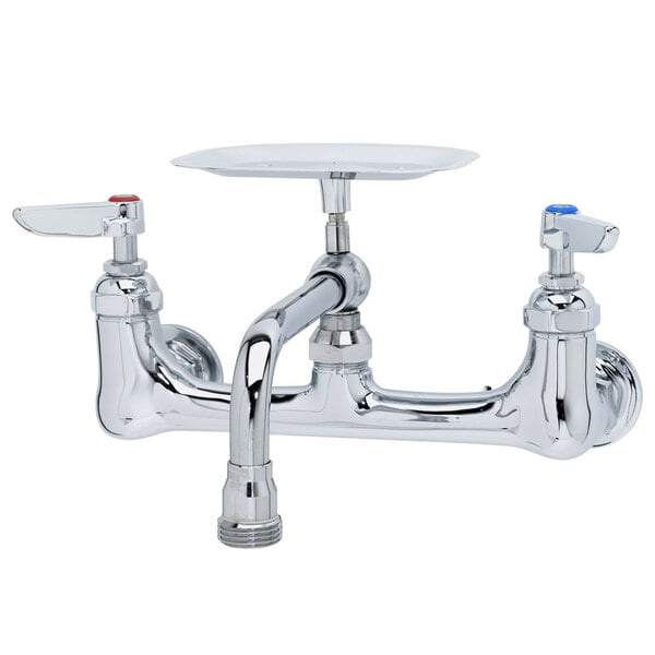 T S B 2484 Wall Mount Faucet With 8 Centers 6 Nozzle And