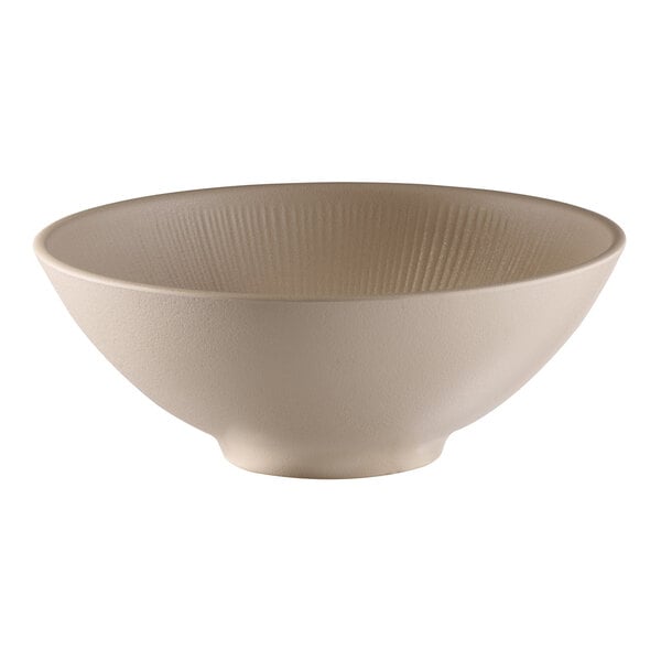 APS Nero 57.5 oz. Brown Round Melamine Serving Bowl - Sample