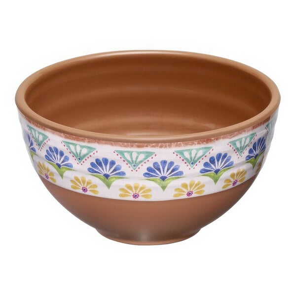 APS Arabesque 13.5 oz. Multicolored Round Melamine Bowl - 12/Case