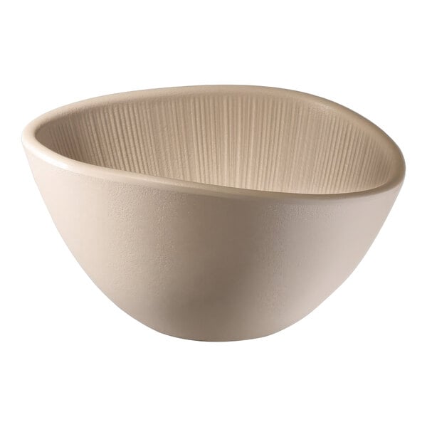 APS Nero 10.1 oz. Brown Organic Melamine Bowl - 6/Case