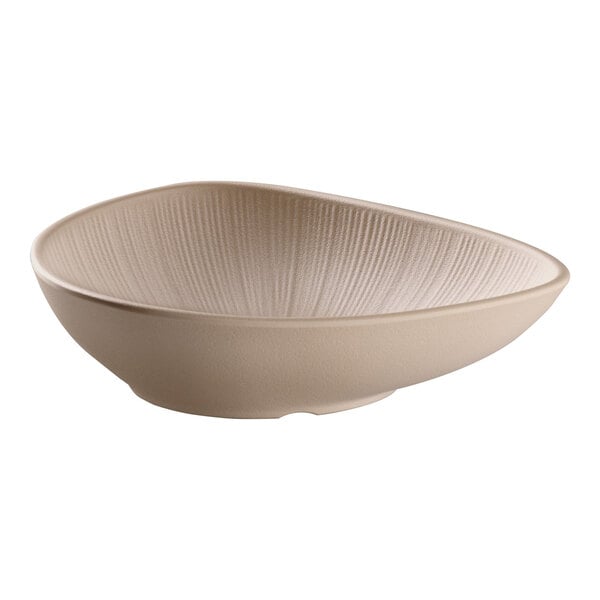 APS Nero 20.3 oz. Brown Organic Melamine Bowl - Sample