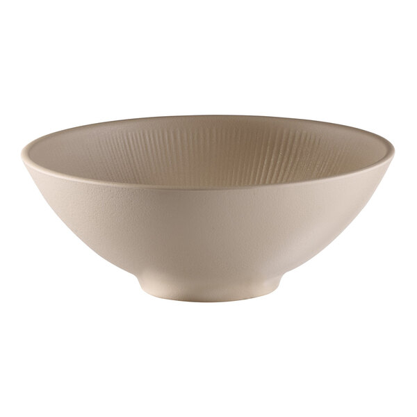 APS Nero 57.5 oz. Brown Round Melamine Serving Bowl - 6/Case