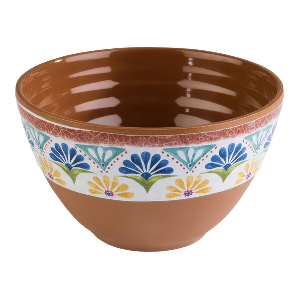 APS Arabesque 6.8 oz. Multicolored Round Melamine Bowl - 12/Case