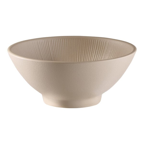 APS Nero 30.4 oz. Brown Round Melamine Ramen Bowl - 6/Case