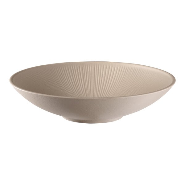 APS Nero 74.4 oz. Brown Round Melamine Serving Bowl - 6/Case