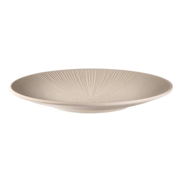 APS Nero 10 1/4" Brown Round Melamine Coupe Plate - Sample