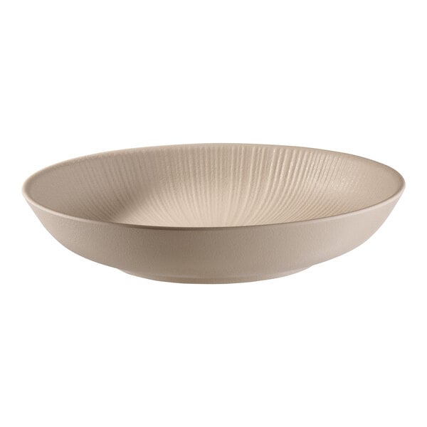 APS Nero 27.1 oz. Brown Round Melamine Bowl - Sample