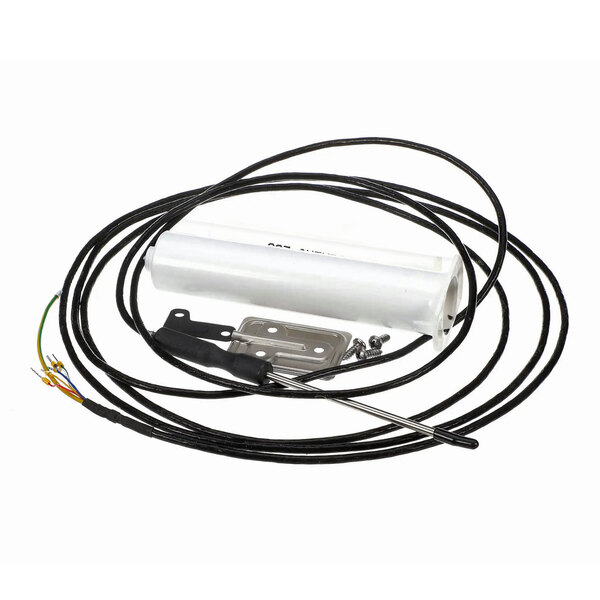 A multipoint core probe kit with cables, a probe, mounting hardware, and a white cylindrical component.