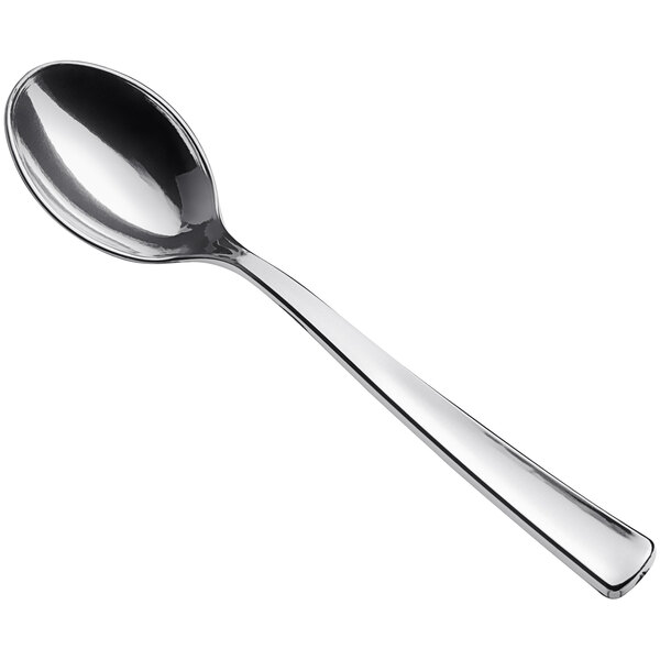A small silver plastic tasting spoon.