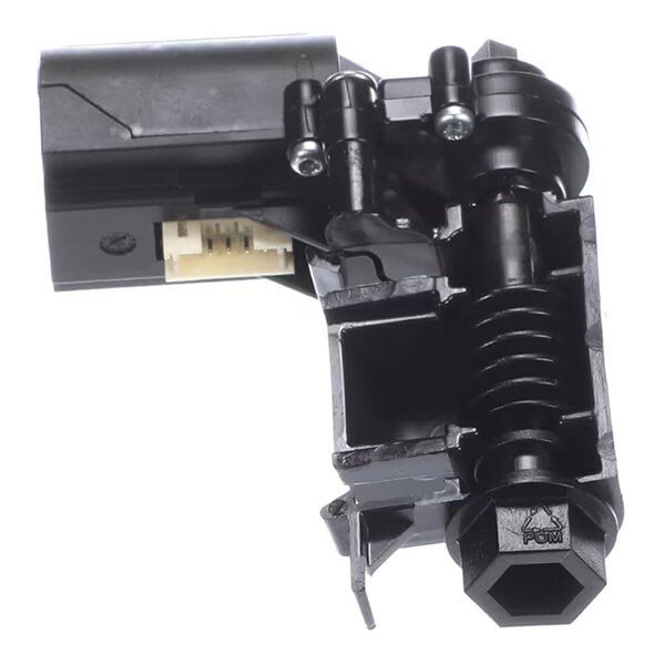 A black plastic Schaerer 3329319099 grinding degree setting component with a connector and adjustment mechanism.