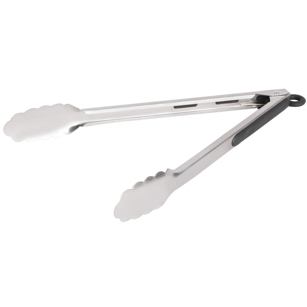 ATB 2 Silicone Kitchen Tongs Stainless Steel Non-Stick Tip Heat Resistant Cook Serve