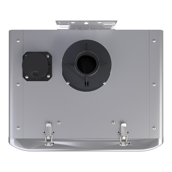 A wall-mount indoor natural gas heat-only boiler with a metal casing and visible vent connections.