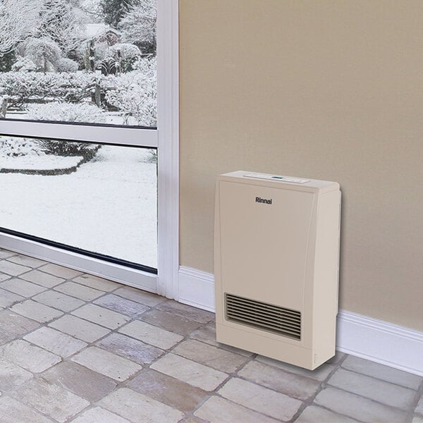 Rinnai EnergySaver Natural Gas Beige Direct-Vent Wall Furnace EX08DTN - 120V, 8,000 BTU